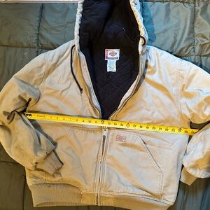 VINTAGE Dickies Beige Hooded work Jacket